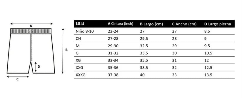 Short de Muay Thai Fighter Legend Chico/Mediano