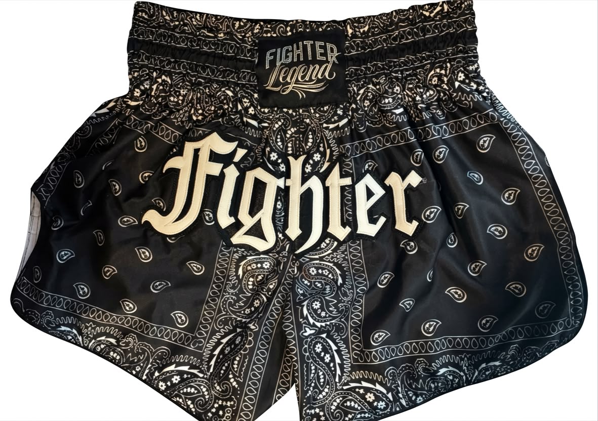 Short de Muay Thai Fighter Legend Paliacate Thai Negro