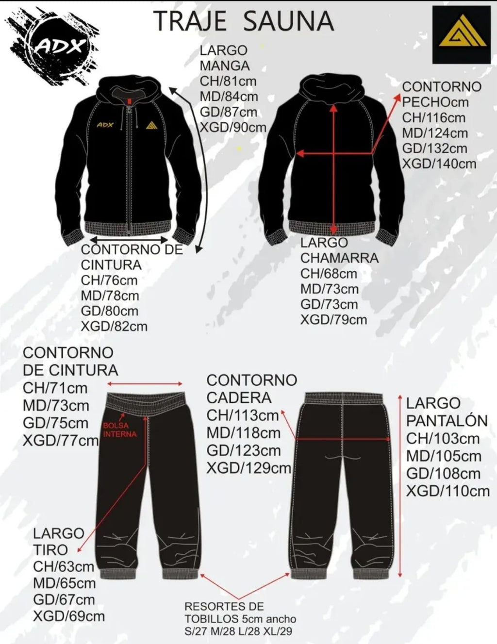 Sauna ADX traje completo sin cierre