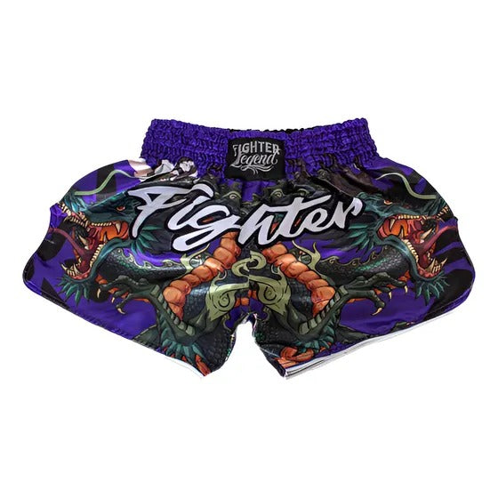 Short de Muay Thai Fighter Legend Dragón Morado