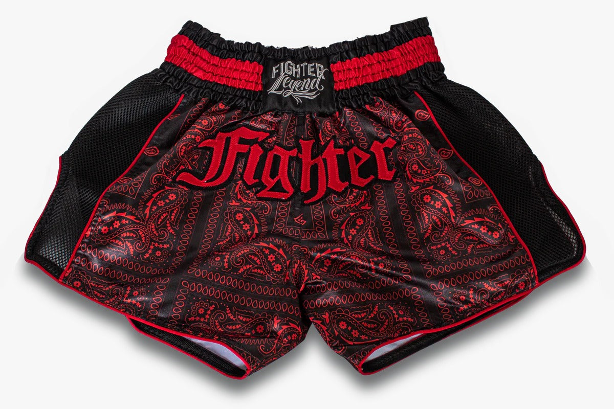 Short de Muay Thai Fighter Legend Paliacate Thai Rojo