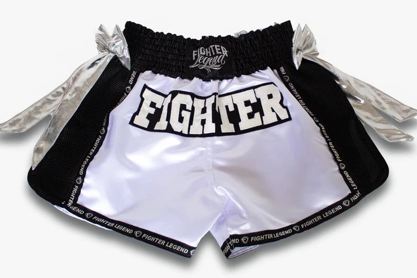 Short de Muay Thai Fighter Legend Gala Blanco