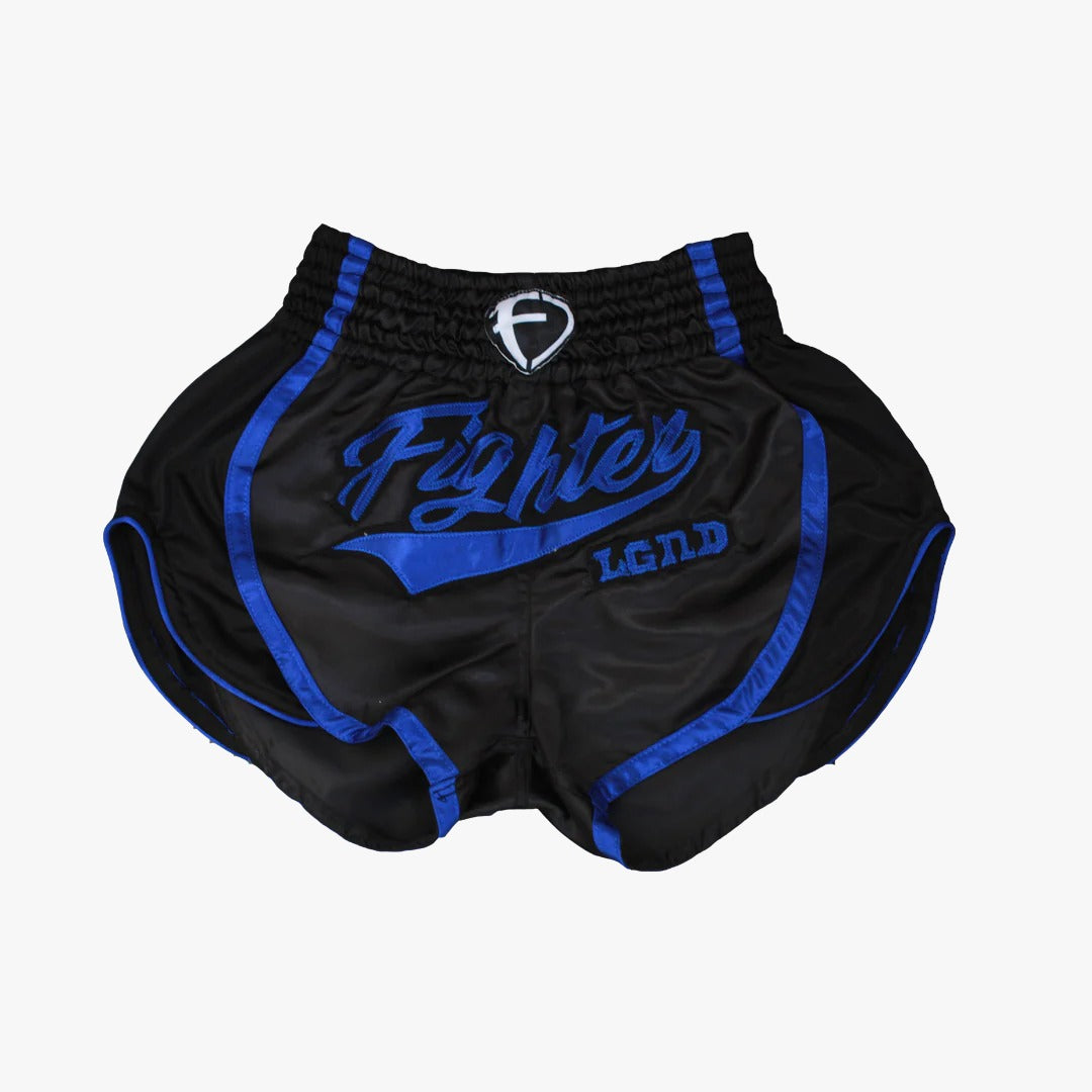 Short de Muay Thai Fighter Legend Slim Azul
