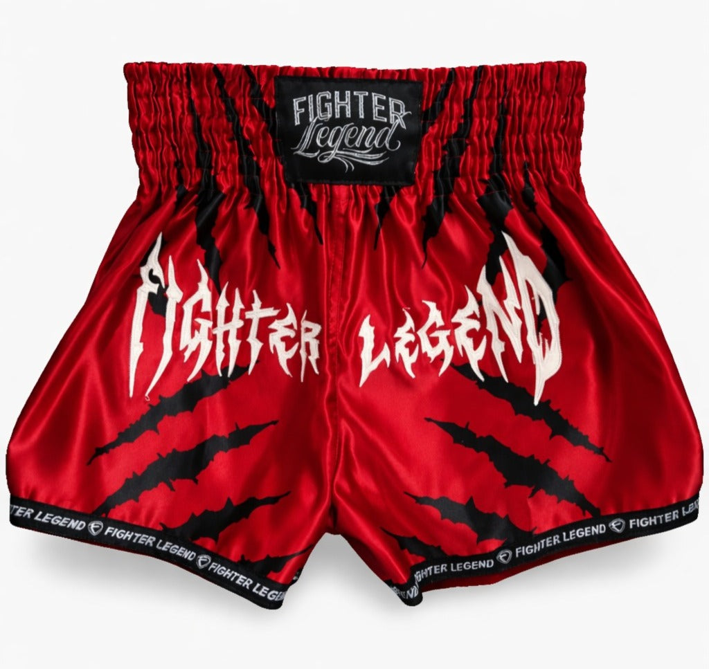 Short de Muay Thai Fighter Rojo HW