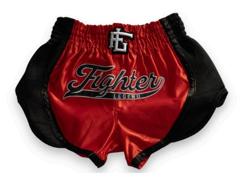 Short de Muay Thai Fighter Slim RojoB