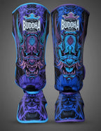 Espinilleras de Muay Thai Buddha Luzbel