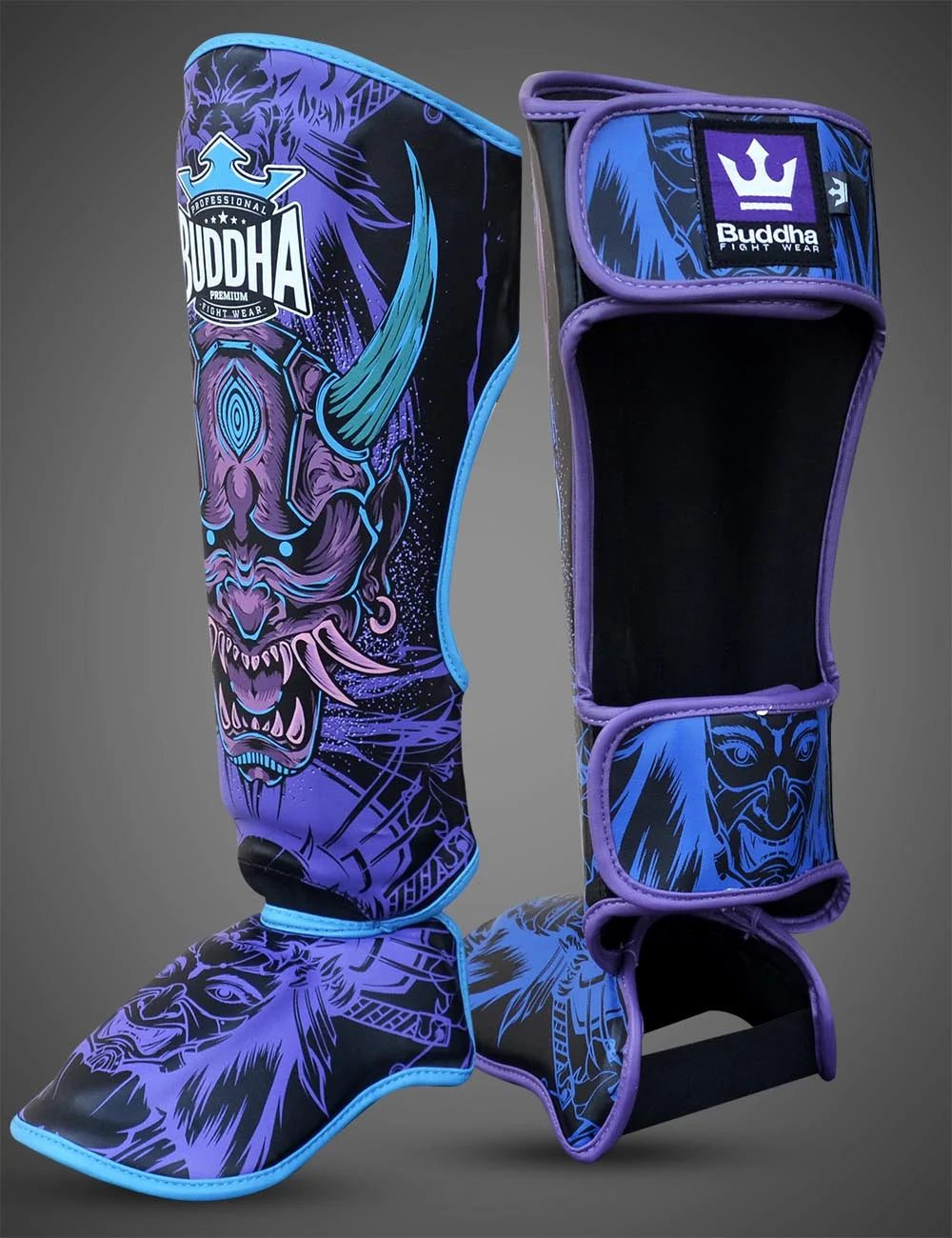 Espinilleras de Muay Thai Buddha Luzbel